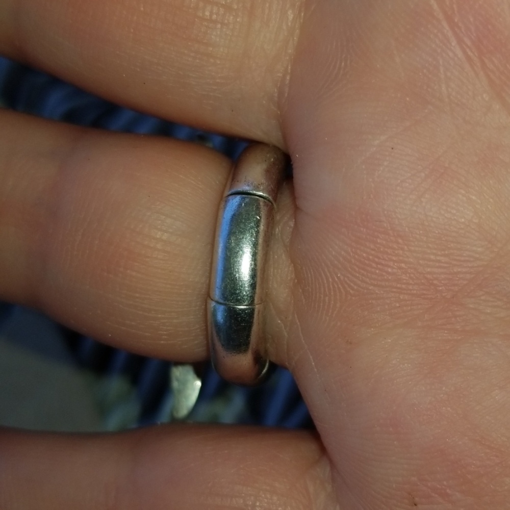 Serape Steer Head Boho Hippie Cowgirl gypsy Southwestern Silvertone stretch ring - Picture 8 of 8